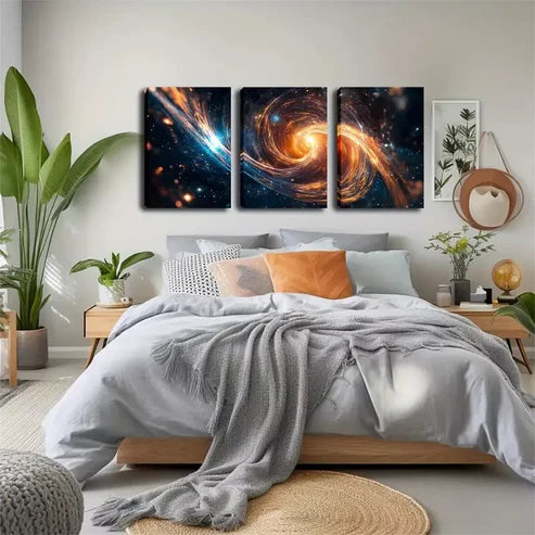 3pcs Stunning Galaxies Wall Art Canvas Unframed - High Quality Print 100% Australian Made Wall Canvas