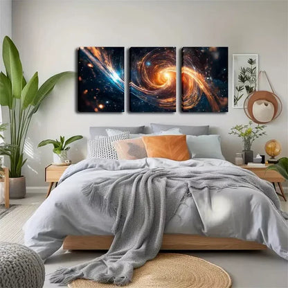 3pcs Stunning Galaxies Wall Art Canvas Unframed - High Quality Print 100% Australian Made Wall Canvas