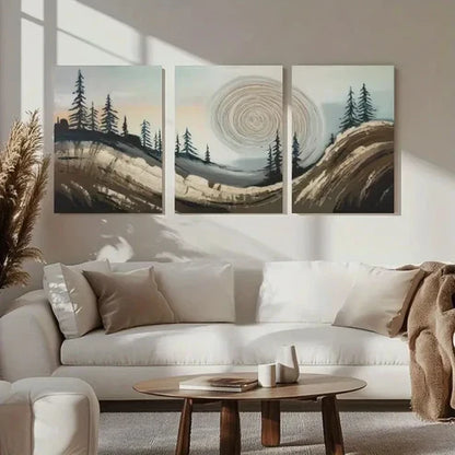 3pcs Tranquil Abstract Landscape Wall Art Canvas Unframed - High Quality Print 100% Australian Made Wall Canvas