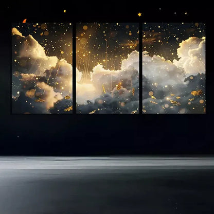 3pcs Celestial Clouds Art Wall Art Canvas Unframed - High Quality Print 100% Australian Made Wall Canvas