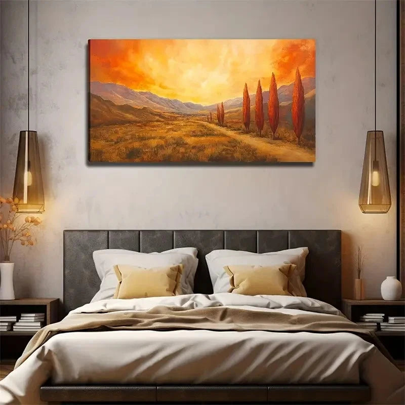 Desert Sky Tree And Suitable Wall Art Canvas Office Home Room Framed 120x60cm
