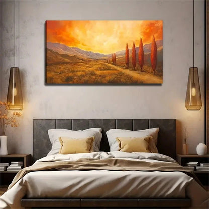Desert Sky Tree And Suitable Wall Art Canvas Office Home Room Framed 120x60cm