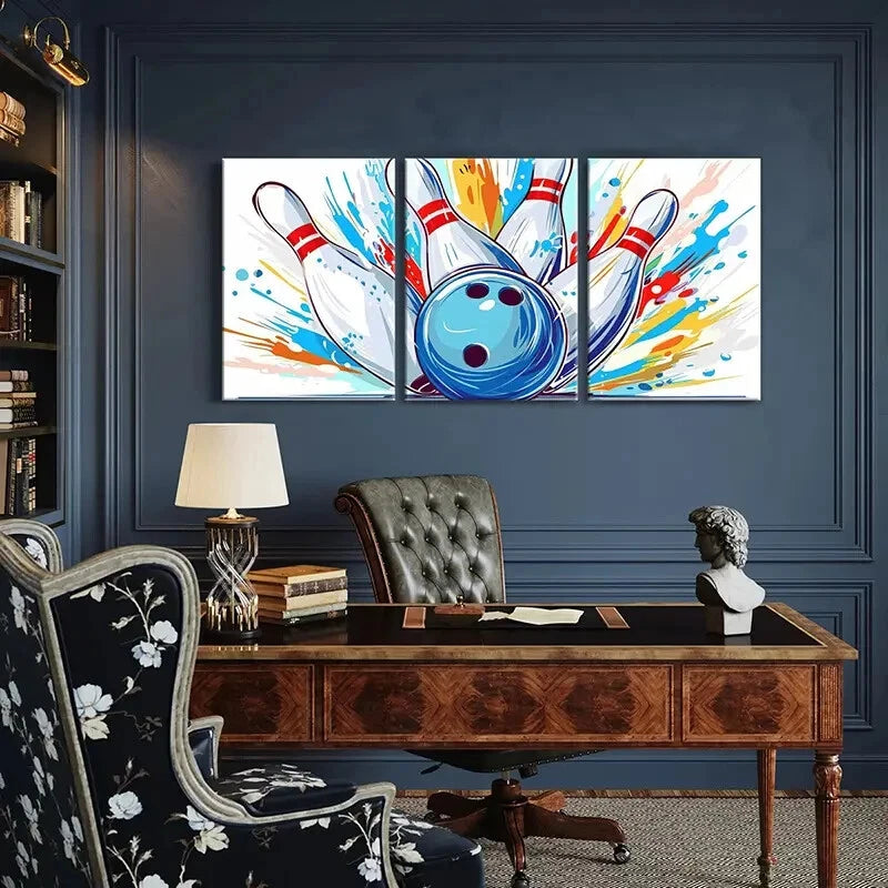 3pcs Abstract Art Vintage Wall Art Painting Metal Print Ready to Hang Art - Bella Home Decor