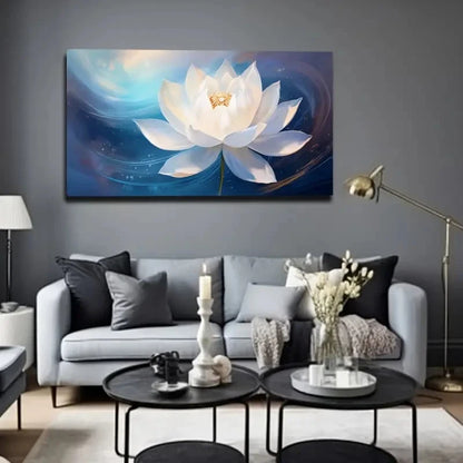Elegant For Lotus Wall Art Canvas Office Home Room Framed 120x60cm