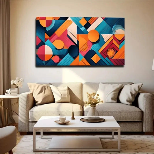Abstract Pattern Wall Art Canvas Office Home Room Framed 120x60cm
