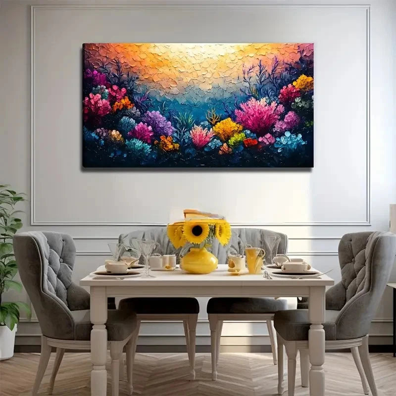 Modern Bohemian Coral Reef Wall Art Canvas Office Home Room Framed 120x60cm
