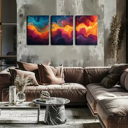 3pcs Abstract Patterns, Cloud and Light Wall Art Canvas Unframed - High Quality Print 100% Australian Made Wall Canvas - Bella Home Decor