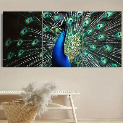 3pcs PeaRooster Art Wall Art Set Canvas Unframed - High Quality Print 100% Australian Made Wall Canvas - Bella Home Decor