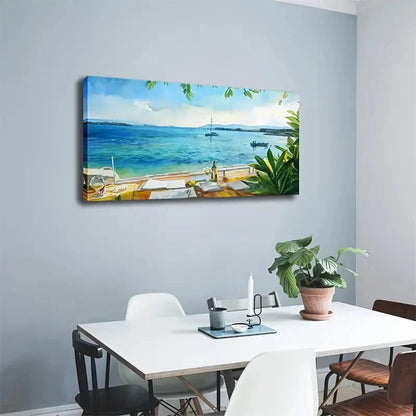 Leisure Seaside Holiday Wall Art Canvas Office Home Room Framed 120x60cm