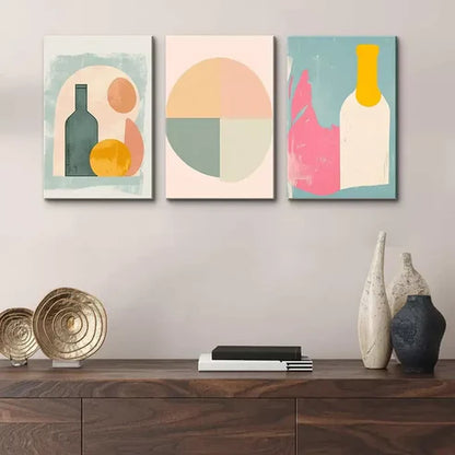 3pcs Fashion Abstract Wall Art Set Canvas Unframed - High Quality Print 100% Australian Made Wall Canvas