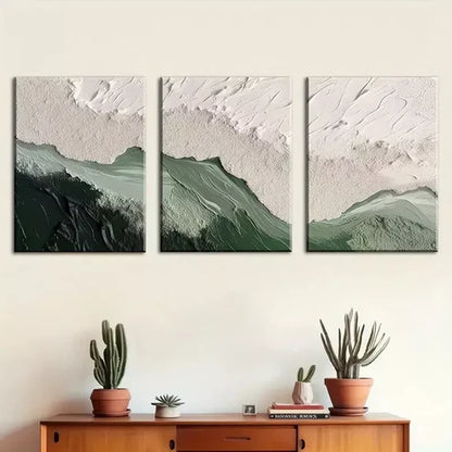 3pcs Ocean Aerial Abstract Oil Painting Wall Art Set Canvas Unframed - High Quality Print 100% Australian Made Wall Canvas