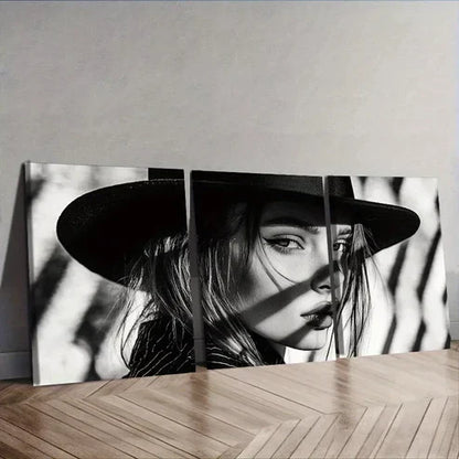 3pcs Featuring A Female Model Wall Art Set Canvas Unframed - High Quality Print 100% Australian Made Wall Canvas