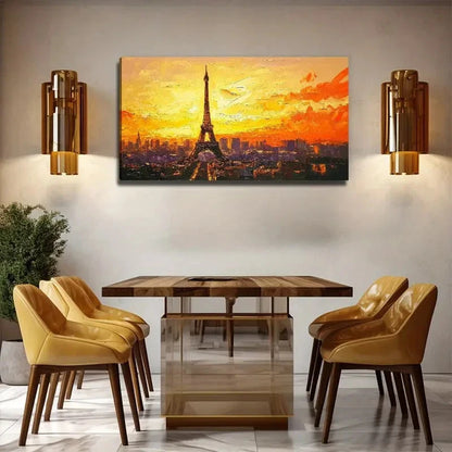 Modern Paris Eiffel Tower Wall Art Canvas Office Home Room Framed 120x60cm