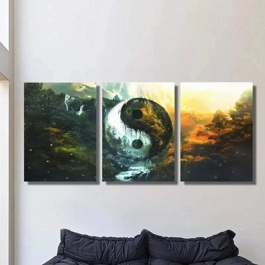 3pcs Natural Landscape Painting Wall Art Set Canvas Framed 40x60cm - High Quality Print 100% Australian Made Wall Canvas Ready to Hang