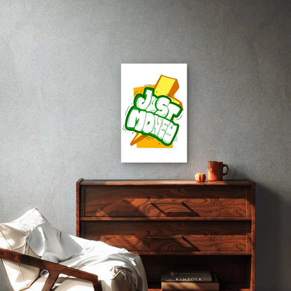 Just Money Doodle Pop Art Metal Print Ready to Hang