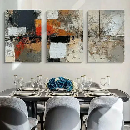 3pcs Color Abstract Design Wall Art Set Canvas Unframed - High Quality Print 100% Australian Made Wall Canvas - Bella Home Decor