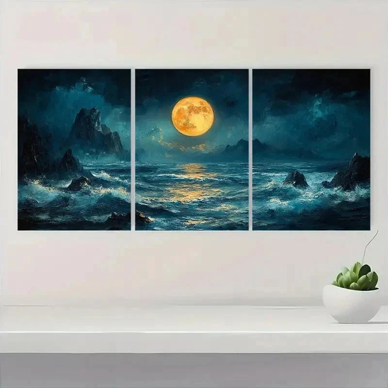 3pcs Abstract Mountain Landscape Nature Perfect Wall Art Set Canvas Framed 40x60cm - High Quality Print 100% Australian Made Wall Canvas Ready to Hang - Bella Home Decor