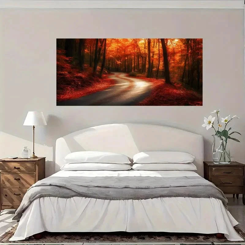 Forest Fantasy Trees Wall Art Canvas Office Home Room Framed 120x60cm