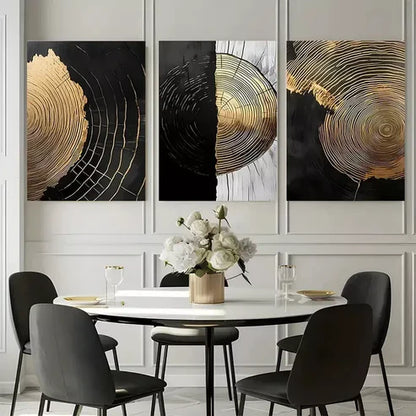 3pcs Tree Ring Abstract Art Set Canvas Unframed - High Quality Print 100% Australian Made Wall Canvas