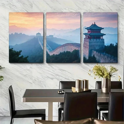 3pcs Beijing Posters China Travel Decor Perfect Wall Art Set Canvas Framed 50x70cm - High Quality Print 100% Australian Made Wall Canvas Ready to Hang - Bella Home Decor