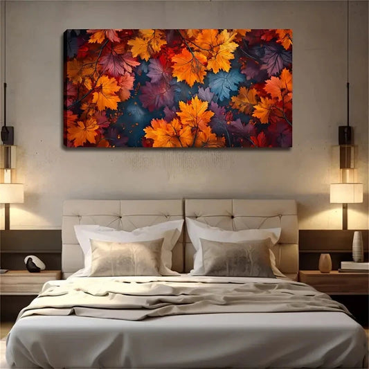 Minimalist Autumn Inspired Wall Art Canvas Office Home Room Framed 120x60cm