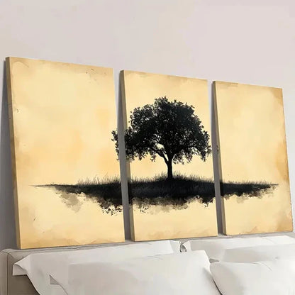 3pcs Abstract Sketch Shepherd Tree RT Wall Art Set Canvas Unframed - High Quality Print 100% Australian Made Wall Canvas - Bella Home Decor
