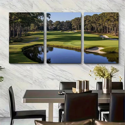 3pcs Sea Pines Resort Print Harbour Town Metal Print Ready to Hang Art