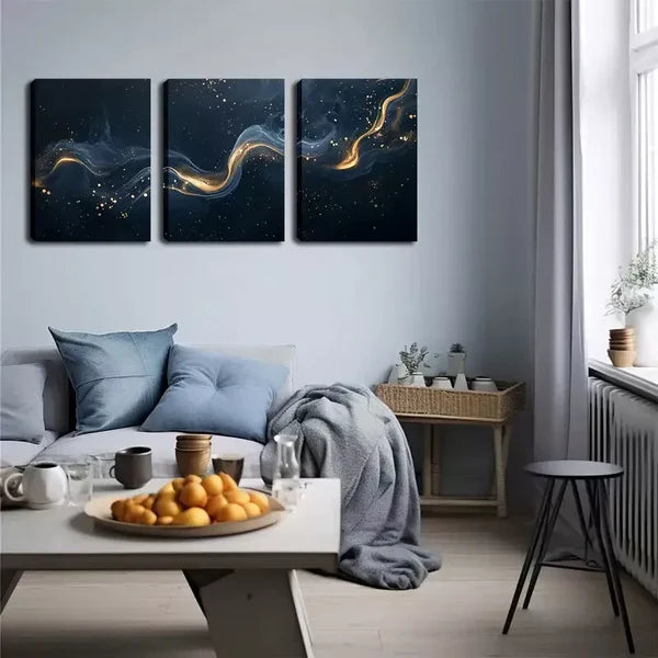 3pcs Galaxies In The Universe Wall Art Set Canvas Framed 60x90cm - High Quality Print 100% Australian Made Wall Canvas Ready to Hang - Bella Home Decor