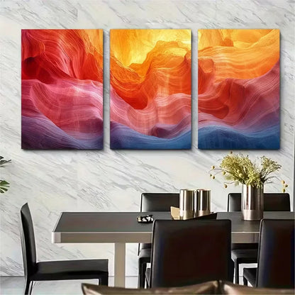 3pcs Lower Antelope Canyon Metal Print Ready to Hang Art
