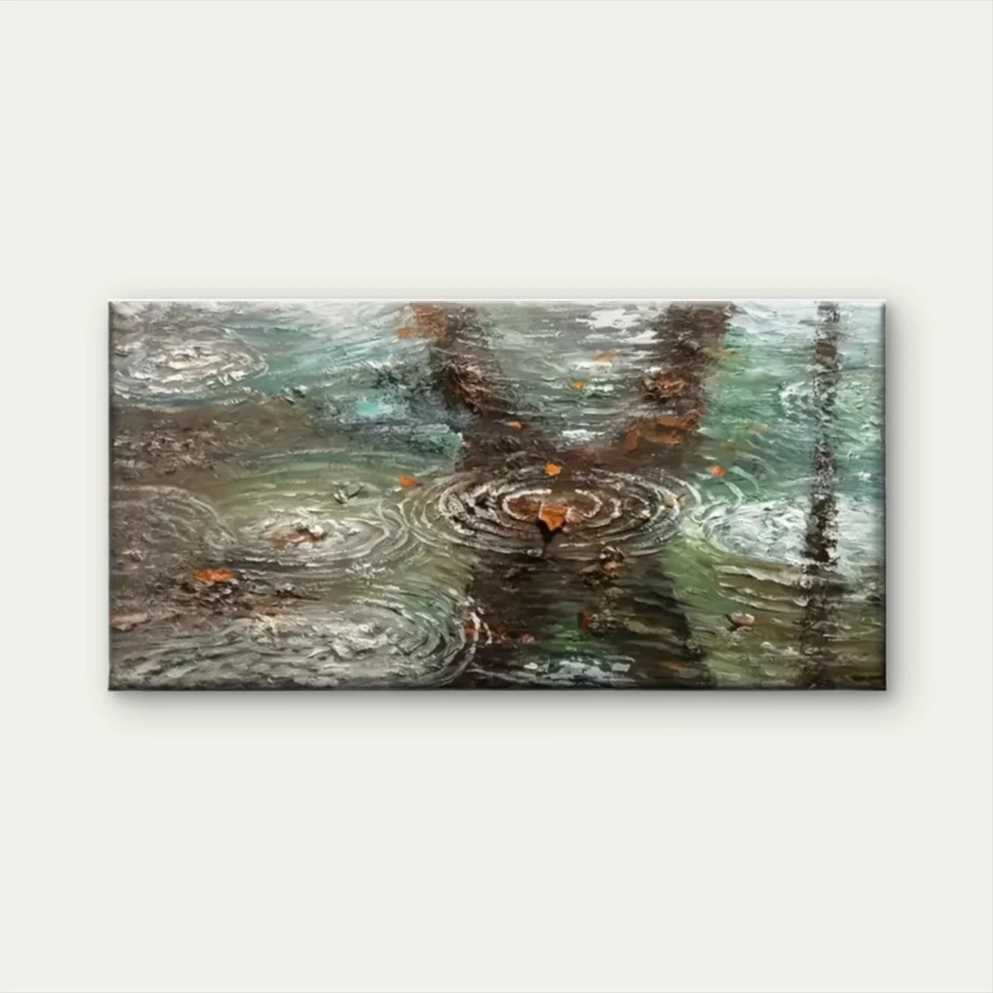 Rain Tree Refection Water Wall Art Canvas Office Home Room Framed 120x60cm