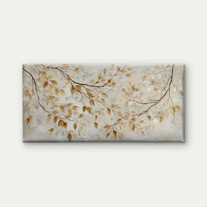 Autumn Leaves Botanical Wall Art Canvas Office Home Room Framed 120x60cm