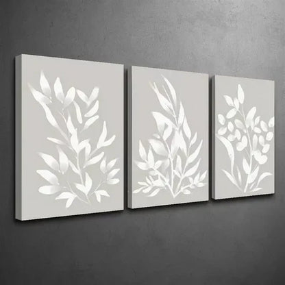 3pcs Abstract Botanical Watercolor Boho  Art Set Canvas Unframed - High Quality Print 100% Australian Made Wall Canvas - Bella Home Decor