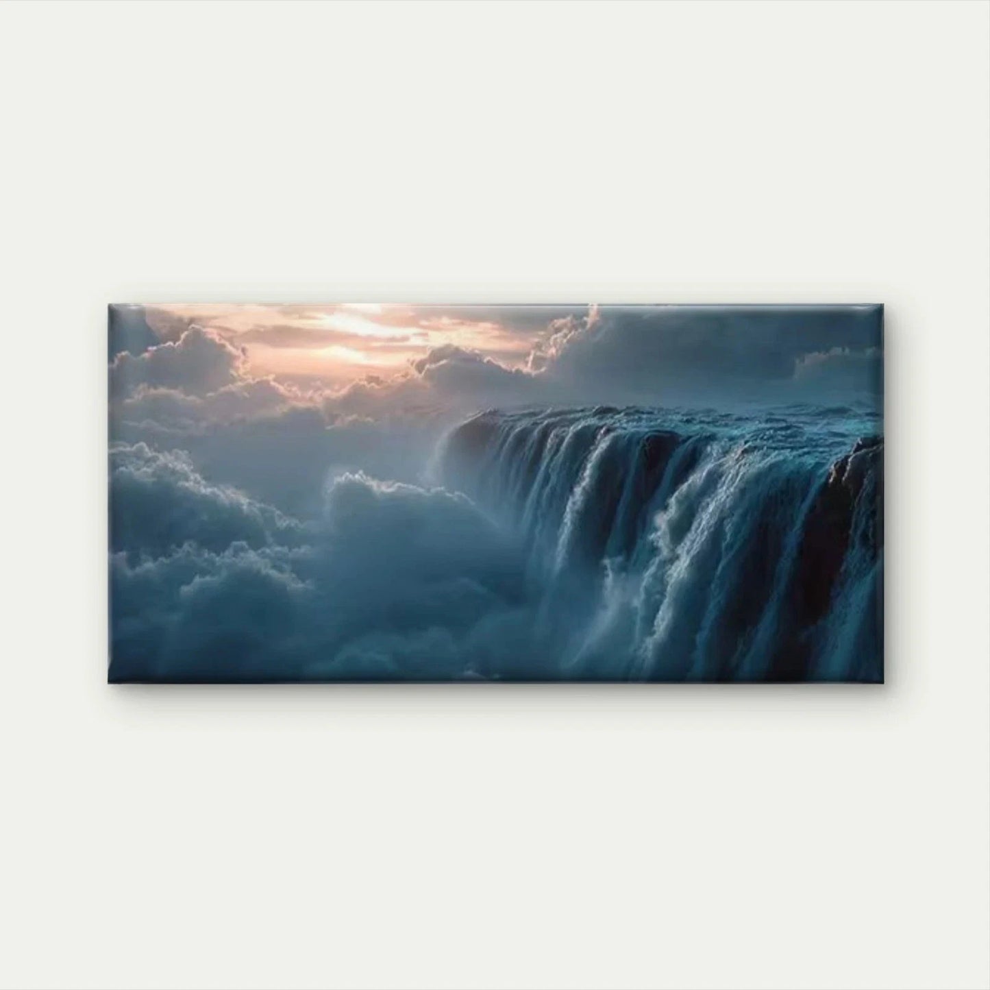 Enchanting Stunning Waterfall Wall Art Canvas Office Home Room Framed 120x60cm