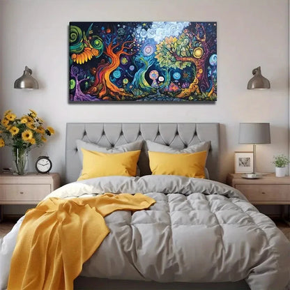 Magic Woods Modern Landscape Wall Art Canvas Office Home Room Framed 120x60cm