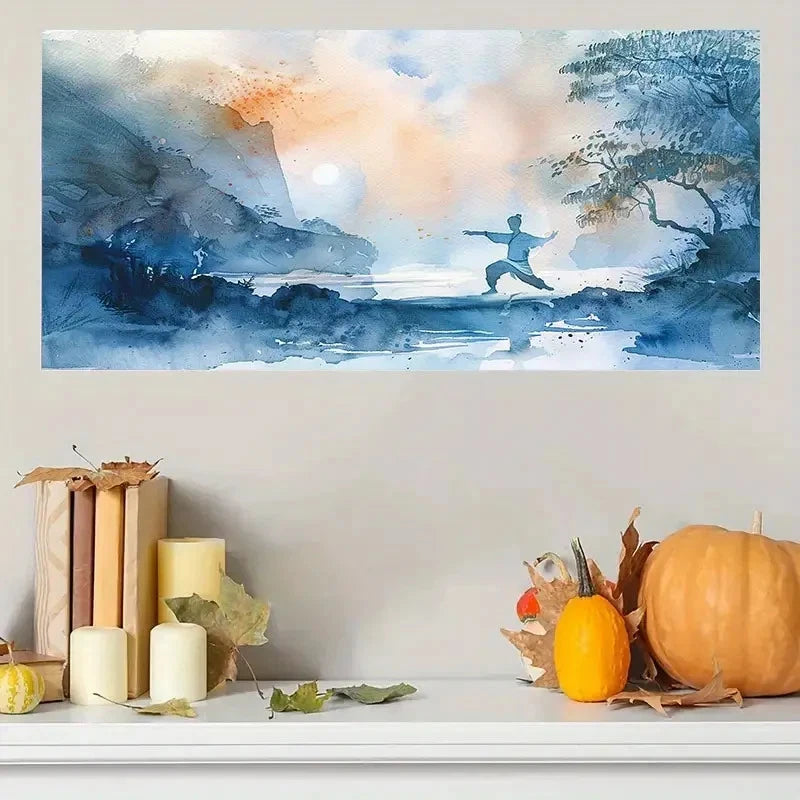 Serene Forest Path Scene Wall Art Canvas Office Home Room Framed 120x60cm