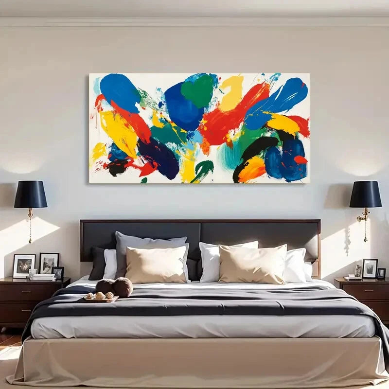 Showcases Energetic Abstract Wall Art Canvas Office Home Room Framed 120x60cm - Bella Home Decor