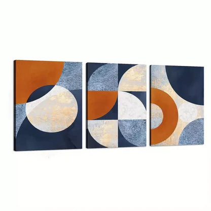 3pcs Modern Abstract Geometric Art Wall Art Set Canvas Unframed - High Quality Print 100% Australian Made Wall Canvas