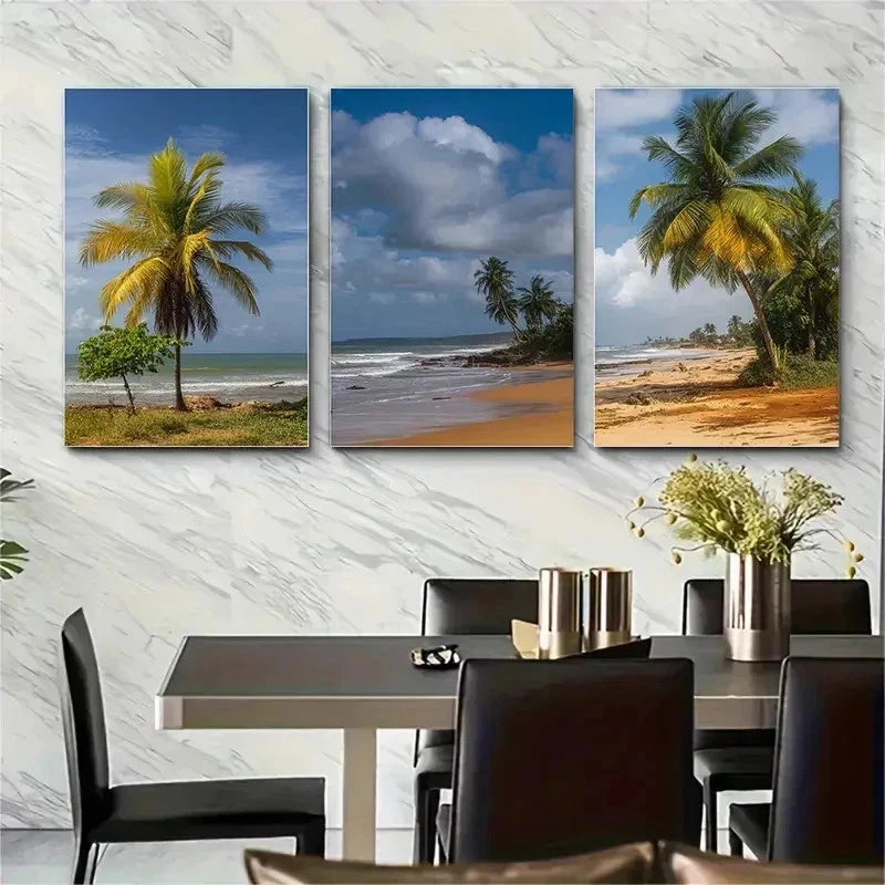 3pcs Sierra Leone Posters African Travel Perfect Wall Art Set Canvas Framed 50x70cm - High Quality Print 100% Australian Made Wall Canvas Ready to Hang