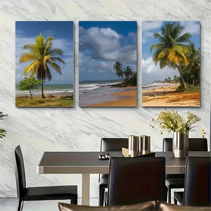 3pcs Sierra Leone Posters African Travel Perfect Wall Art Set Canvas Framed 50x70cm - High Quality Print 100% Australian Made Wall Canvas Ready to Hang