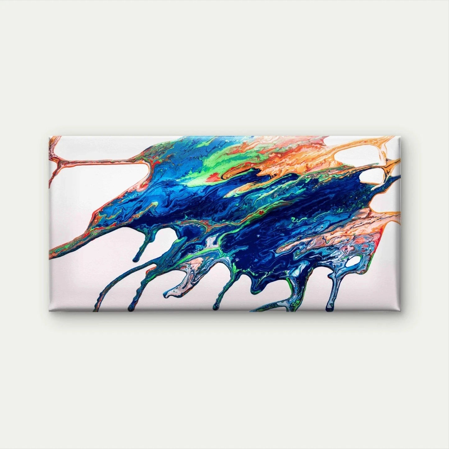 Colourful Splash of Acrylic Wall Art Canvas Office Home Room Framed 120x60cm