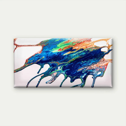 Colourful Splash of Acrylic Wall Art Canvas Office Home Room Framed 120x60cm
