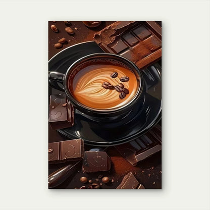 Coffee and Chocolate Indulgence 60x90cm Metal Print Ready to Hang