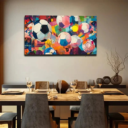 Football Are Rich And Diverse Wall Art Canvas Office Home Room Framed 120x60cm