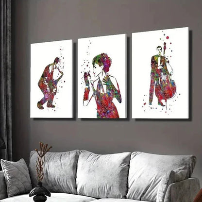 3pcs Modern Jazz Red Bubble Design  Wall Art Set Canvas Unframed - High Quality Print 100% Australian Made Wall Canvas