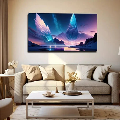 Mystical Sky Power Glowing Wall Art Canvas Office Home Room Framed 120x60cm