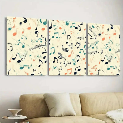 3pcs Vibrant Music-Themed Wall Art Set Canvas Framed 40x60cm - High Quality Print 100% Australian Made Wall Canvas Ready to Hang