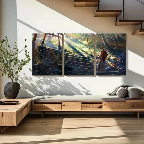 3pcs Japanese Classic Anime Swordsman Wall Art Canvas Unframed - High Quality Print 100% Australian Made Wall Canvas