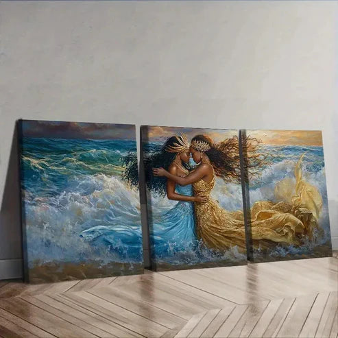 3pcs Sea Goddess Wall Art Set Canvas Unframed - High Quality Print 100% Australian Made Wall Canvas