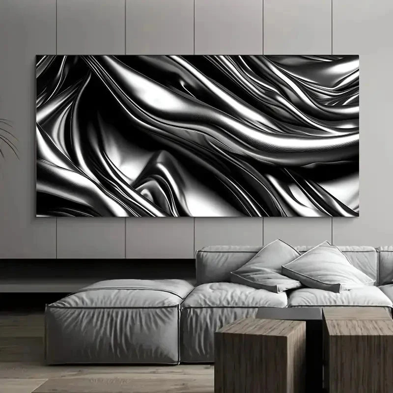 Modern Minimalist Black & White Wall Art Canvas Office Home Room Framed 120x60cm