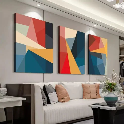 3pcs Modern Abstract Art Wall Art Set Canvas Unframed - High Quality Print 100% Australian Made Wall Canvas